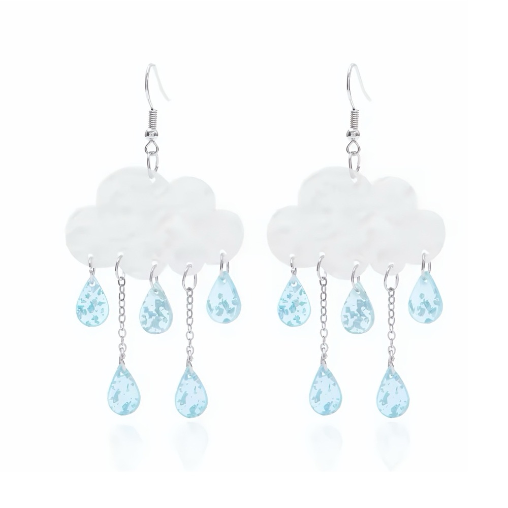 Rain Cloud Dangly Earrings